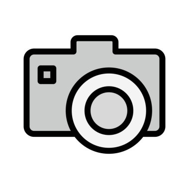 fotoğraf makinesi simgesi, vektör illüstrasyonu