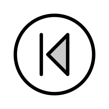 Geriye Vektör Simgesi İllüstrasyonu