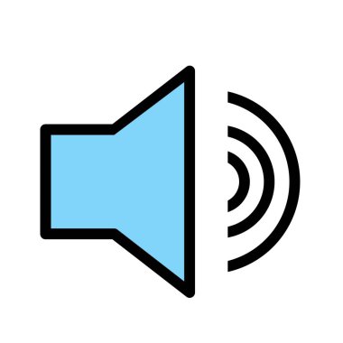 Yüksek Ses Vektörü Simgesi İllüstrasyonu