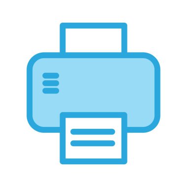 Yazıcı Vektör Simgesi İllüstrasyonu