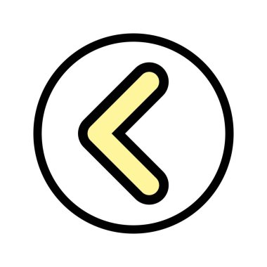 Geri Vektör Simgesi illüstrasyonu