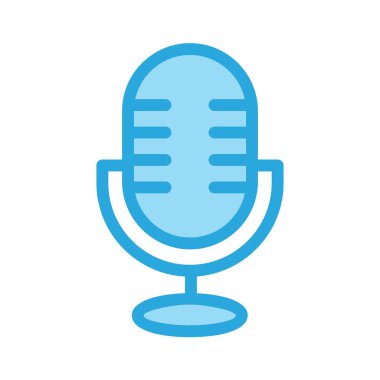 mikrofon simgesi, vektör illüstrasyonu