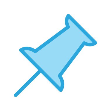 Pin Vektörü Simgesi İllüstrasyonu