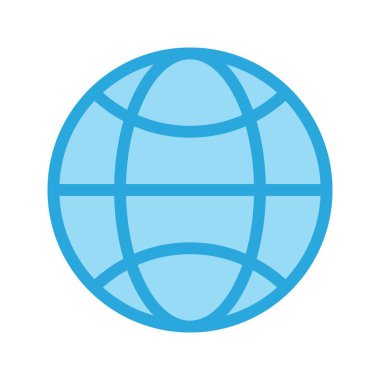 Dünya küresel vektör simgesi
