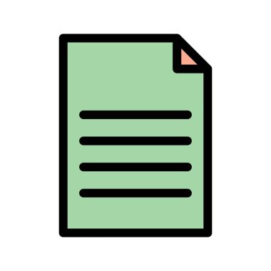 Belge Vektörü Simgesi İllüstrasyonu