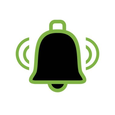 Web grafik çan simgesi, uyarı simgesinin vektör illüstrasyonu