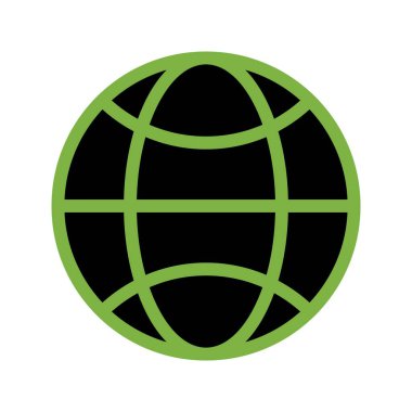 Dünya küresel vektör simgesi