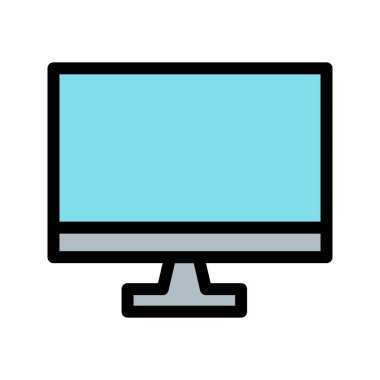 LCD Vektör Simgesi İllüstrasyonu