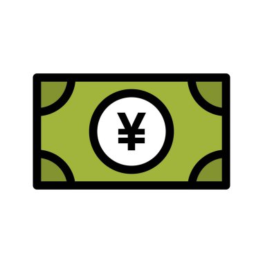 Yen Vektör Simgesi İllüstrasyonu