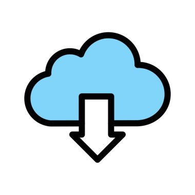  Bulut Vektörü Simgesi İllüstrasyonu İndir