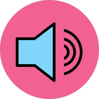 Yüksek Ses Vektörü Simgesi, vektör illüstrasyonu