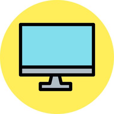 LCD Vektör Simgesi, vektör illüstrasyonu