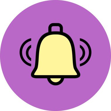 Web grafik çan simgesi, uyarı simgesinin vektör illüstrasyonu