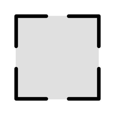 Tam Ekran Vektör Simgesi, vektör illüstrasyonu