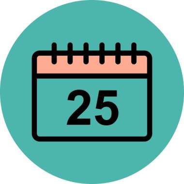 Takvim Vektör Simgesi, vektör illüstrasyonu