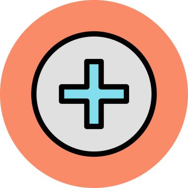 Vektör Simgesi Ekle, vektör illüstrasyonu