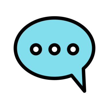 Sohbet vektör simgesi, vektör illüstrasyonu