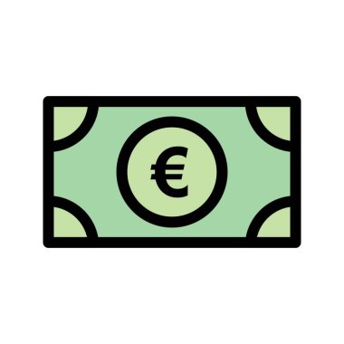 Euro Vektör Simgesi, vektör illüstrasyonu
