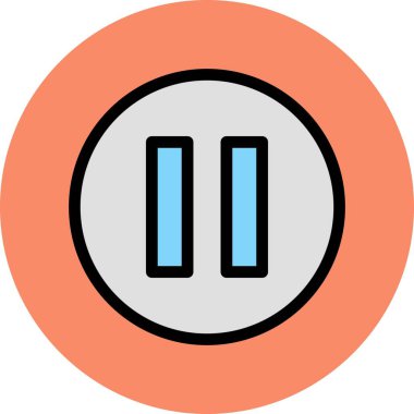 Vektör Simgesini Duraklat, vektör illüstrasyonu