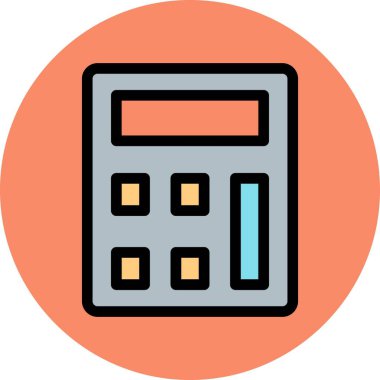 Hesaplayıcı Vektör Simgesi, vektör illüstrasyonu