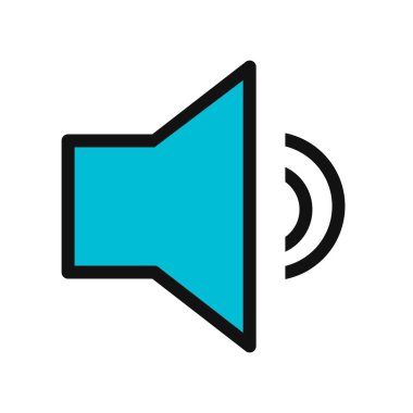 Ses Vektörü Simgesi, vektör illüstrasyonu