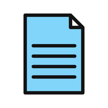 Belge Vektörü Simgesi, vektör illüstrasyonu