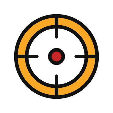 Hedef Vektör Simgesi, vektör illüstrasyonu