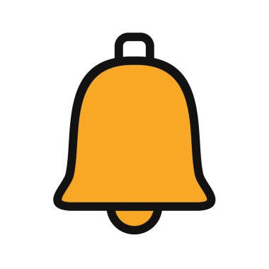 Web grafik çan simgesi, uyarı simgesinin vektör illüstrasyonu