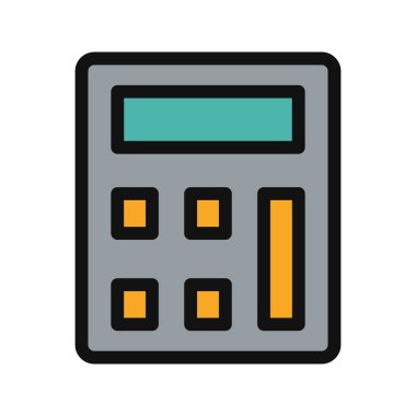 Hesaplayıcı Vektör Simgesi, vektör illüstrasyonu