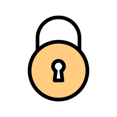 Vektör Simgesini Kilitle, vektör illüstrasyonu