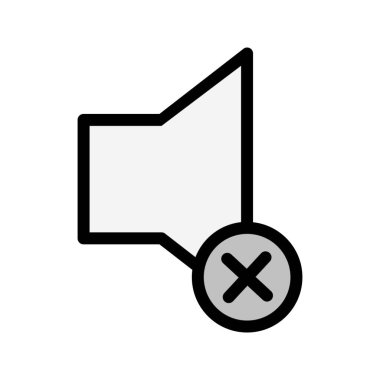 Dilsiz Vektör Simgesi, vektör illüstrasyonu