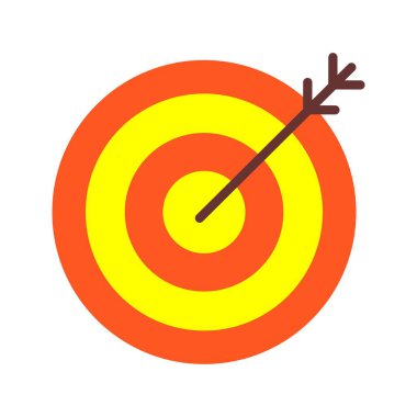 hedef hedef simgesi, basit yaratıcı tasarım, vektör illüstrasyonu