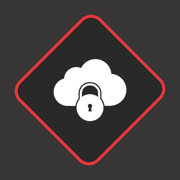 Icône Cloud Lock Pour Votre Projet — Image vectorielle