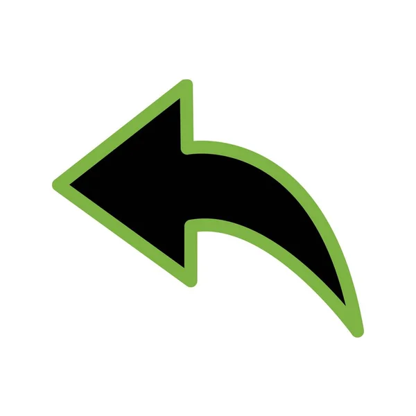 Flecha Izquierda Vector Ico — Vector de stock