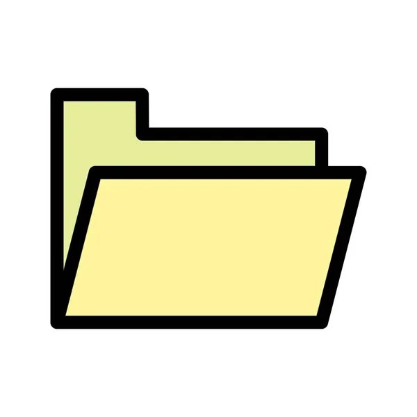 Ikona Wektora Folderu Ilustracja — Wektor stockowy
