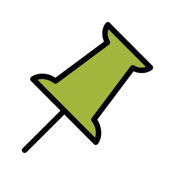 Pin Vector Icon Illustration — Stockvektor