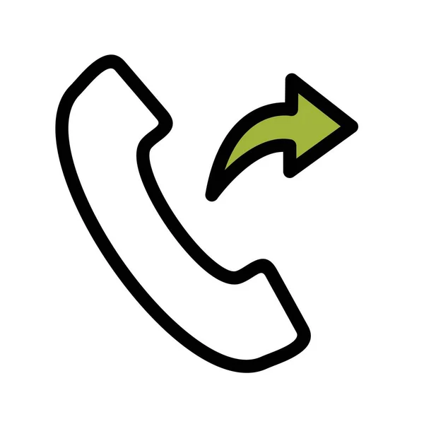 Abgehende Call Vector Icon Illustration — Stockvektor