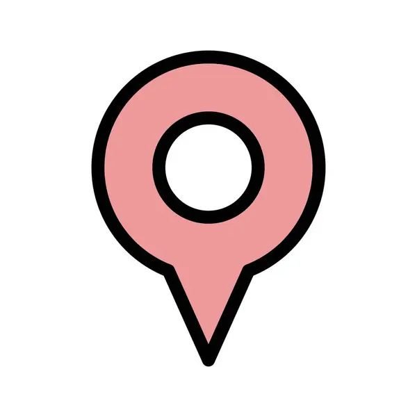 Gps Icono Ubicación Pin Vector Ilustración Concepto Viaje — Archivo Imágenes Vectoriales