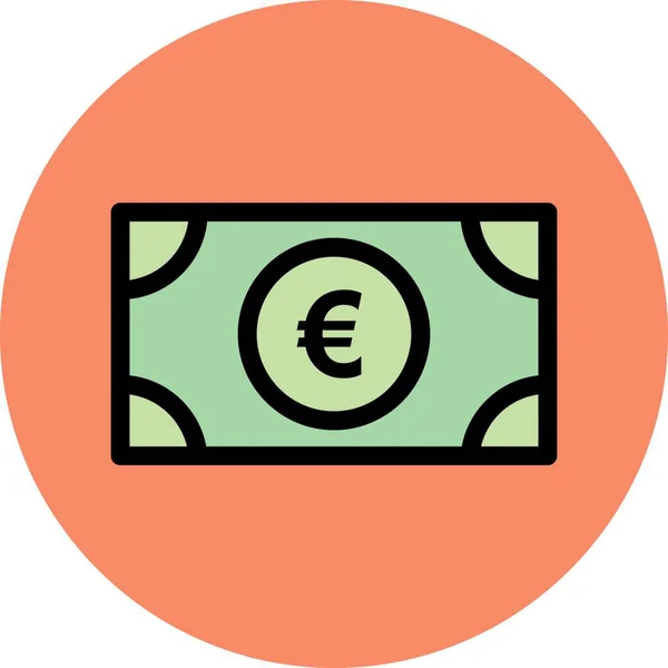 Ikona Wektora Euro Ilustracja Wektora — Wektor stockowy
