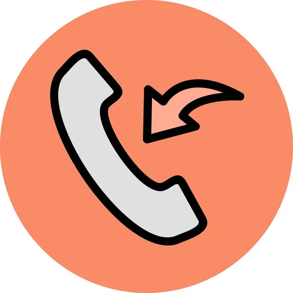 Incoming Call Vector Icon Vektorillustration — Stockvektor