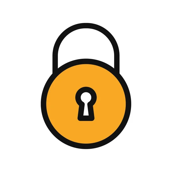 Lock Vector Icon Vector Illustration — Stock Vector