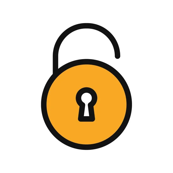 Lock Vector Icon Vector Illustration — Stock Vector