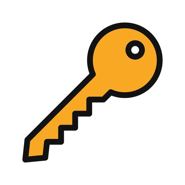 Schlüsselvektorsymbol Vektorillustration — Stockvektor