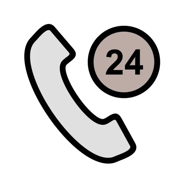 Call Center Vector Icon Ilustración Vectorial — Vector de stock