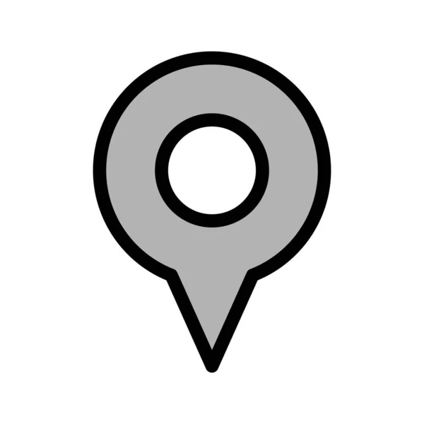 Gps Icono Ubicación Pin Vector Ilustración Concepto Viaje — Archivo Imágenes Vectoriales