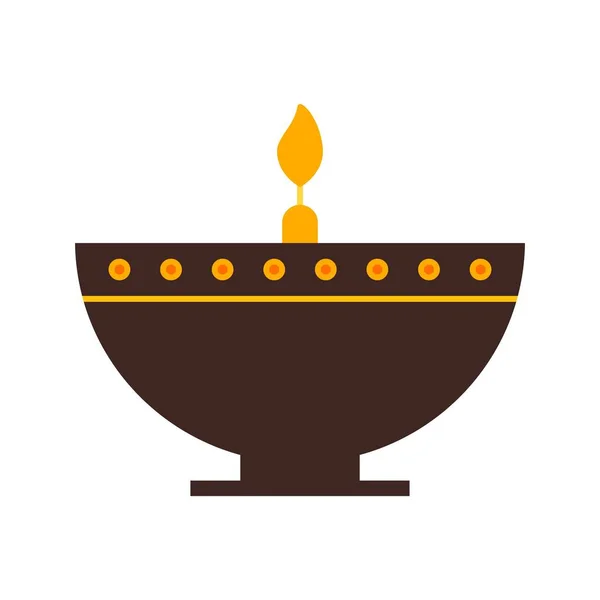 Diwali Lampe Icon Kreatives Design Vorlage — Stockvektor