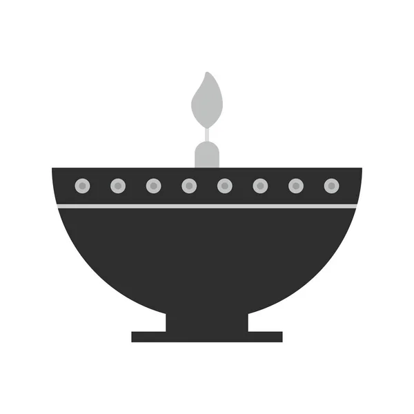 Diwali Lampa Ikona Tvůrčí Design Šablona — Stockový vektor