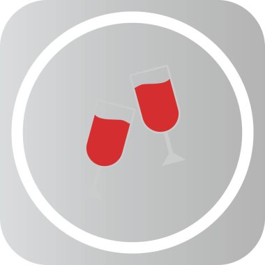 içme gözlüğü simgesi, basit yaratıcı tasarım, vektör illüstrasyonu