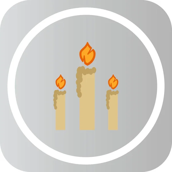 Candles Icon Simple Creative Design Vector Illustration — Stock Vector