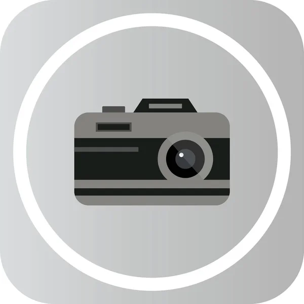 Icono Cámara Fotográfica Ilustración Vectorial — Vector de stock